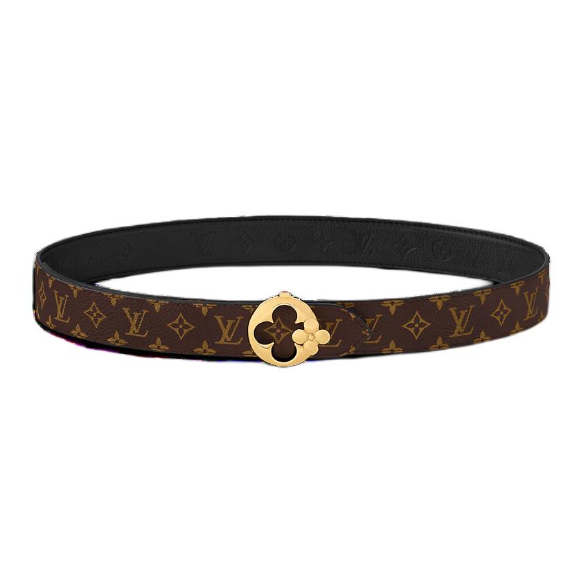 LOUIS VUITTON Lv Flowergram Round 30mm Reversible Belt