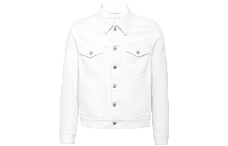PRADA Denim Jackets Men White