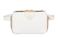 PRADA Leather Fanny Pack Women's White