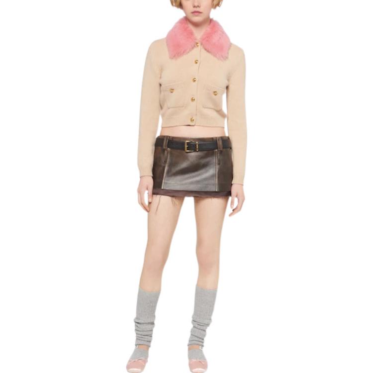 MIU MIU FW22 Knitwear Women's Milk Tea