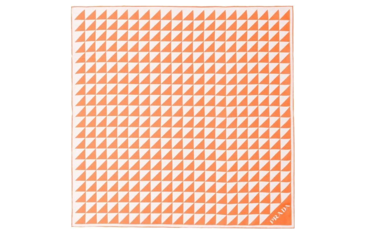 PRADA Silk Scarves Women's Orange