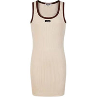 MIU MIU Sleeveless Dress Women's Neutral Color