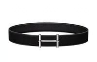 HERMES Leather Belts Men Black