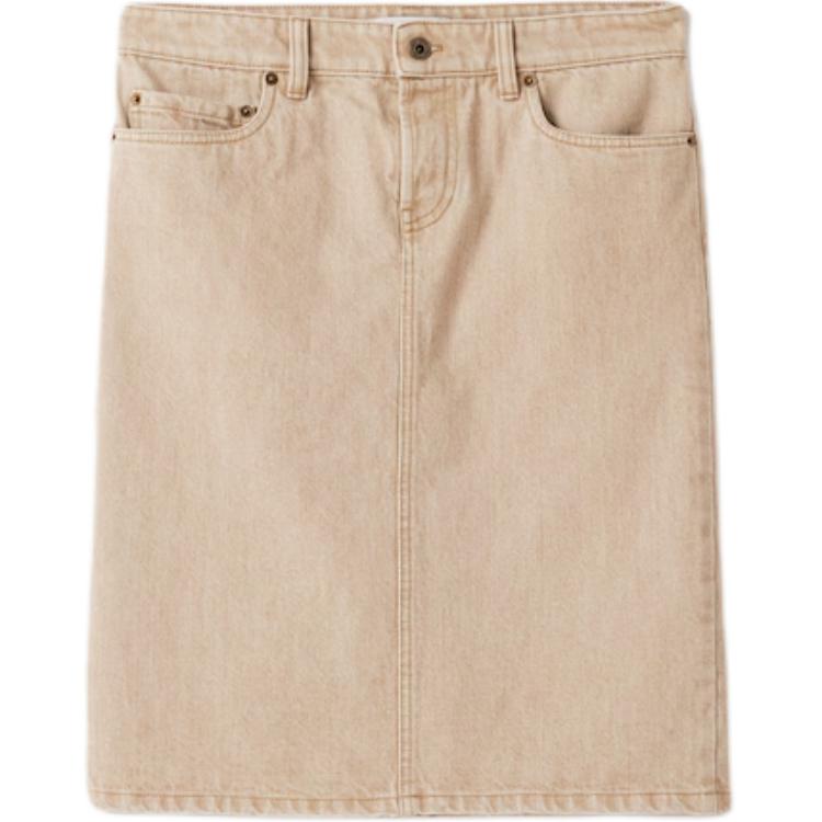 MIU MIU Denim Pencil Skirt Beige