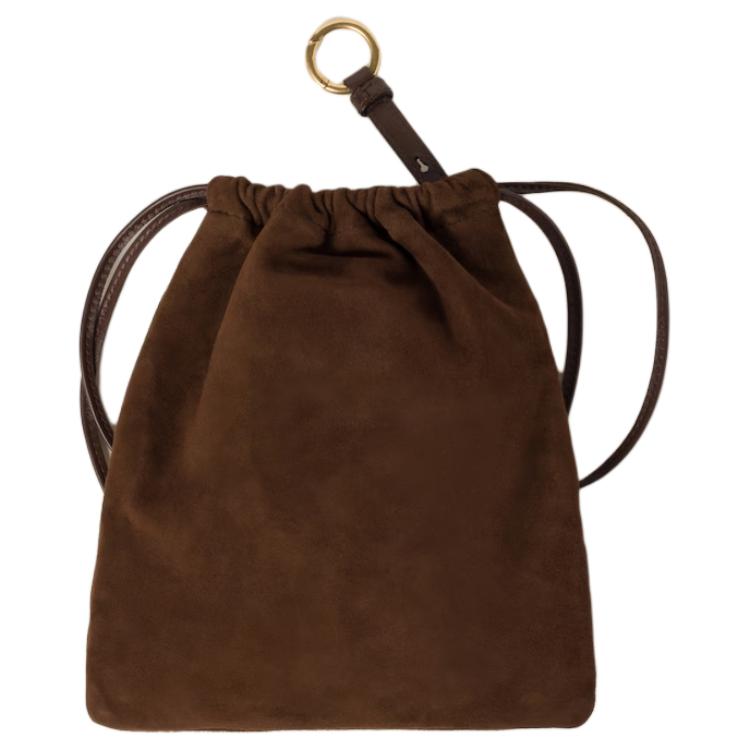 MIU MIU Suede Clutch Women's Cocoa Brown