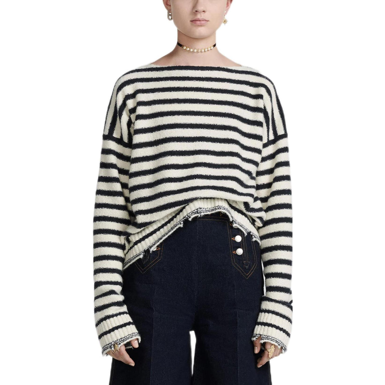 DIOR FW22 Cashmere Sweater Women's Beige