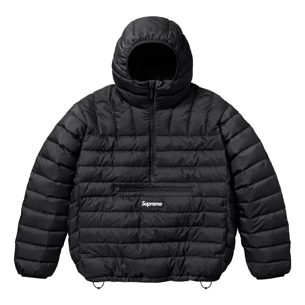 Supreme Micro Down Half Zip Hooded Pullover 'Black White' SUP-FW23-132
