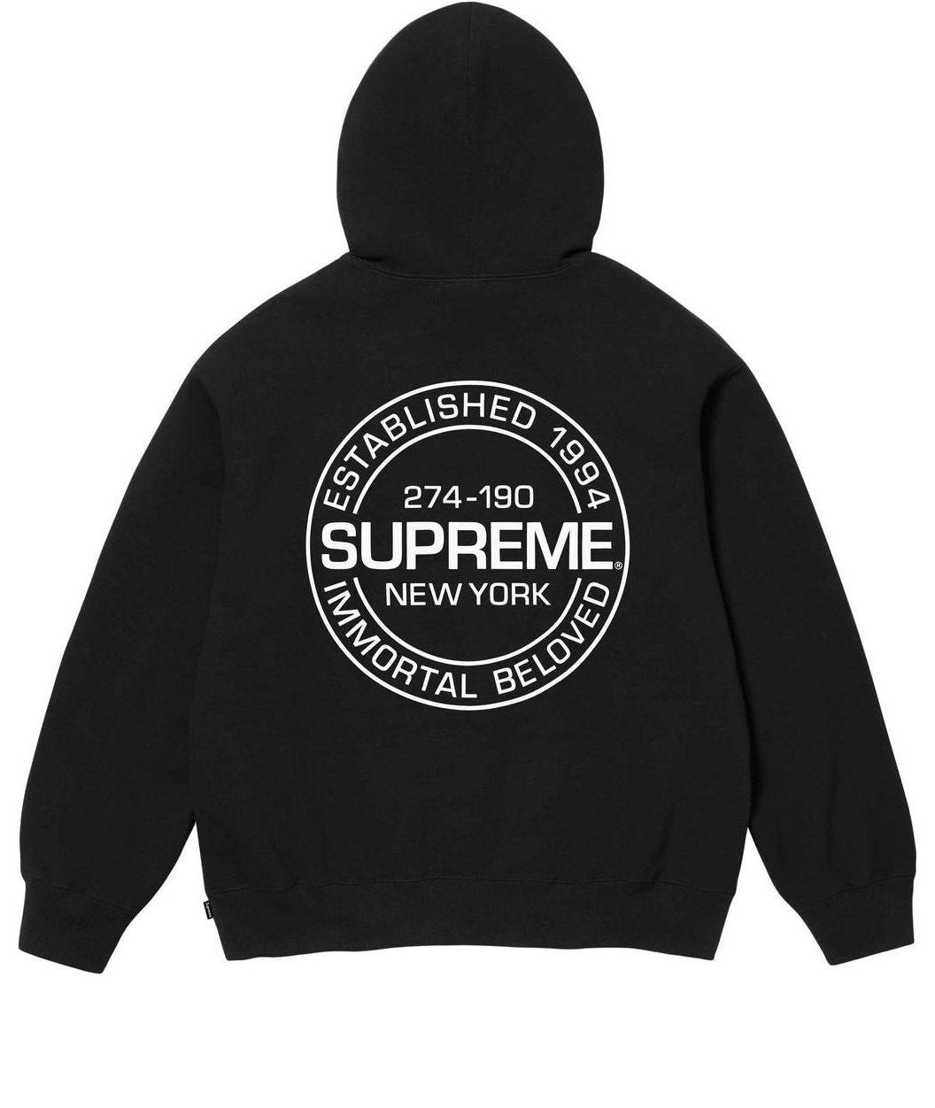 Supreme Immortal Hooded Sweatshirt 'Black White' SUP-SS24-134