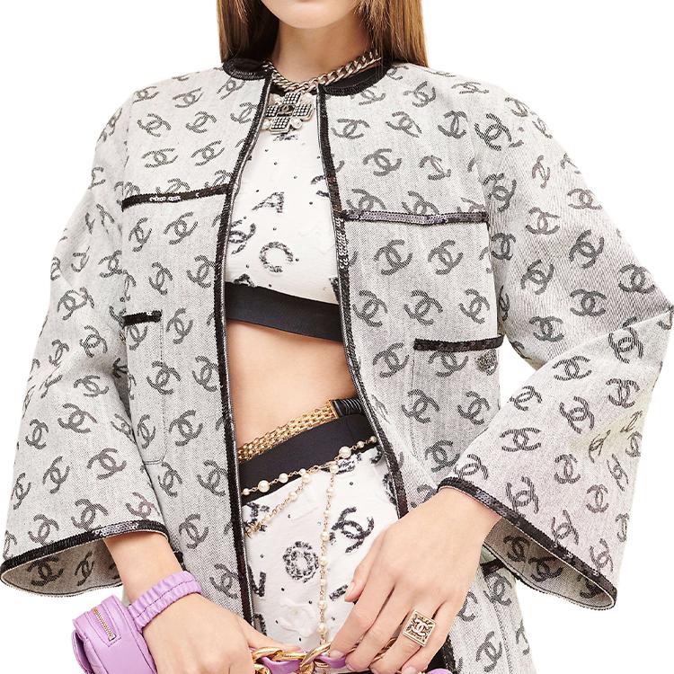 CHANEL SS22 Jackets Coats Women's Gray