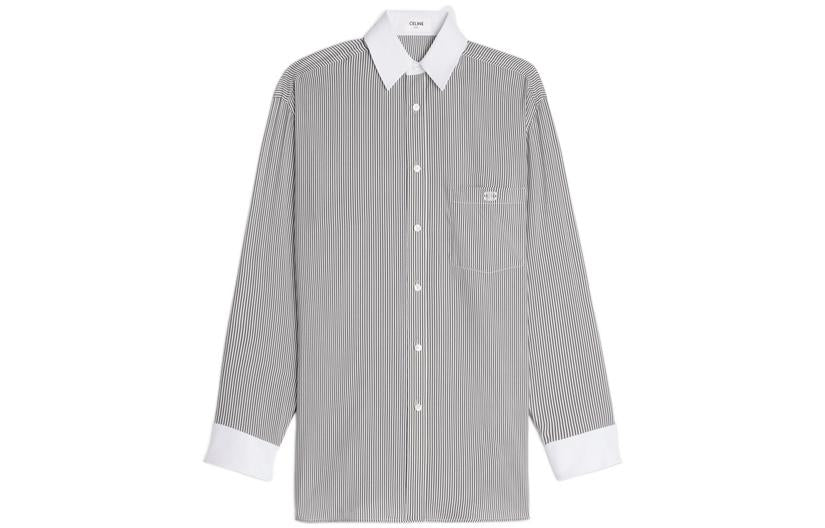 CELINE Shirt Women's Black White