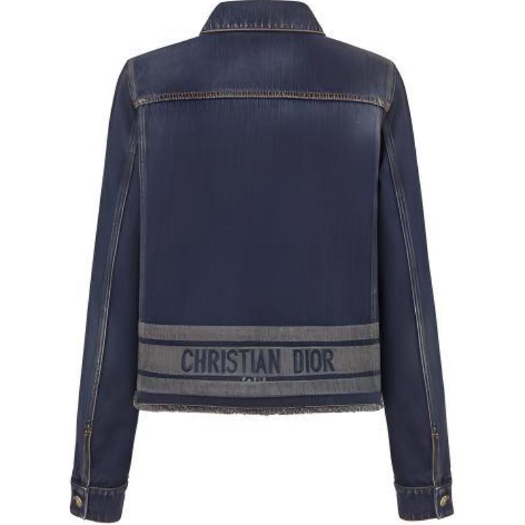 DIOR Quarterly New Products Denim Jackets Women's Blue
