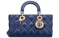 DIOR Lady D-JOY Sheepskin Daisie Bag Shoulder Bag Crossbody Bag Handbag Women's Royal Blue