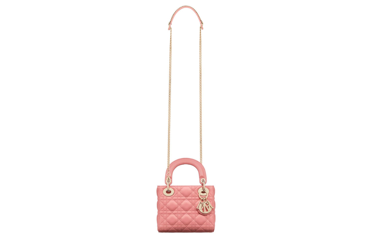 DIOR Lady Dior Sheepskin Dior Bag Shoulder Bag Crossbody Bag Handbag Mini Women's Light Pink