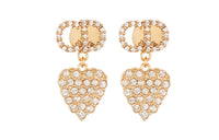 DIOR Stud Earrings Women's Light Gold