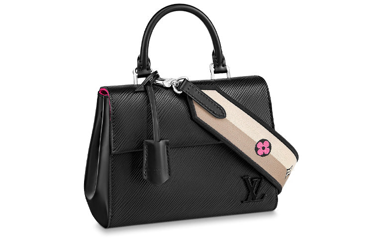 LOUIS VUITTON Cluny Cow Leather Handbag Shoulder Bag Crossbody Bag Mini Women's Black