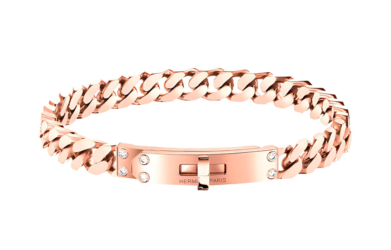 HERMES Kelly Bracelets Women's Rose Gold