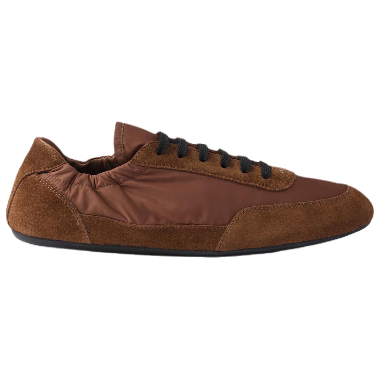 PRADA Re Nylon Collapse Low Top Casual Shoes Women's Padauk Color