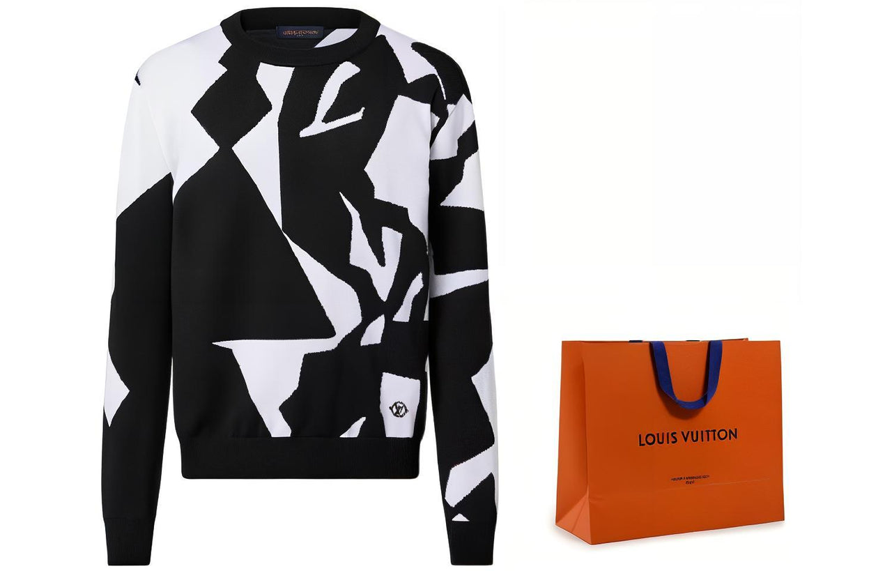LOUIS VUITTON 2010s Lv Abstract Houndstooth Jumper