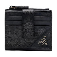PRADA Saffiano Leather Card Holder Men's Black