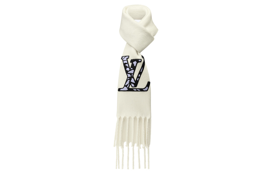 LOUIS VUITTON Knit Scarves Men's White