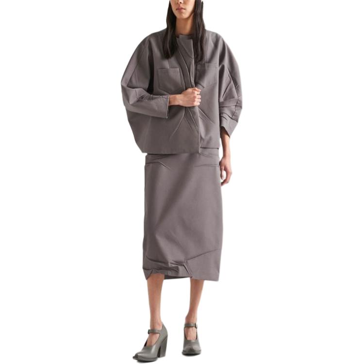 PRADA SS23 Casual Long Skirt Women's Gray