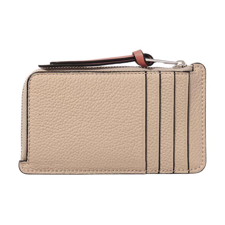 LOEWE Calfskin Card Holder Women's Beige