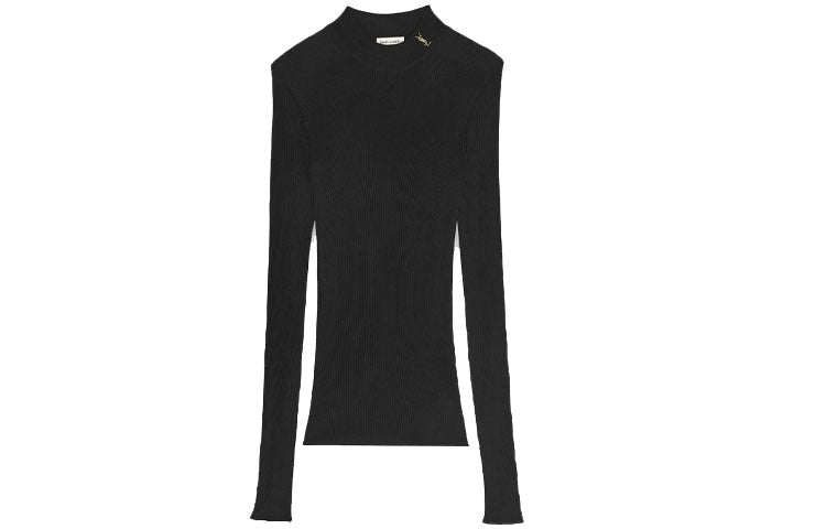 SAINT LAURENT Cassandre Ribbed Jumper