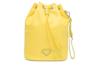 PRADA Fabric Portable Clutch Women's Lemon
