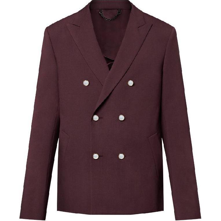 LOUIS VUITTON Double-Breasted Tailored Wool Jacket
