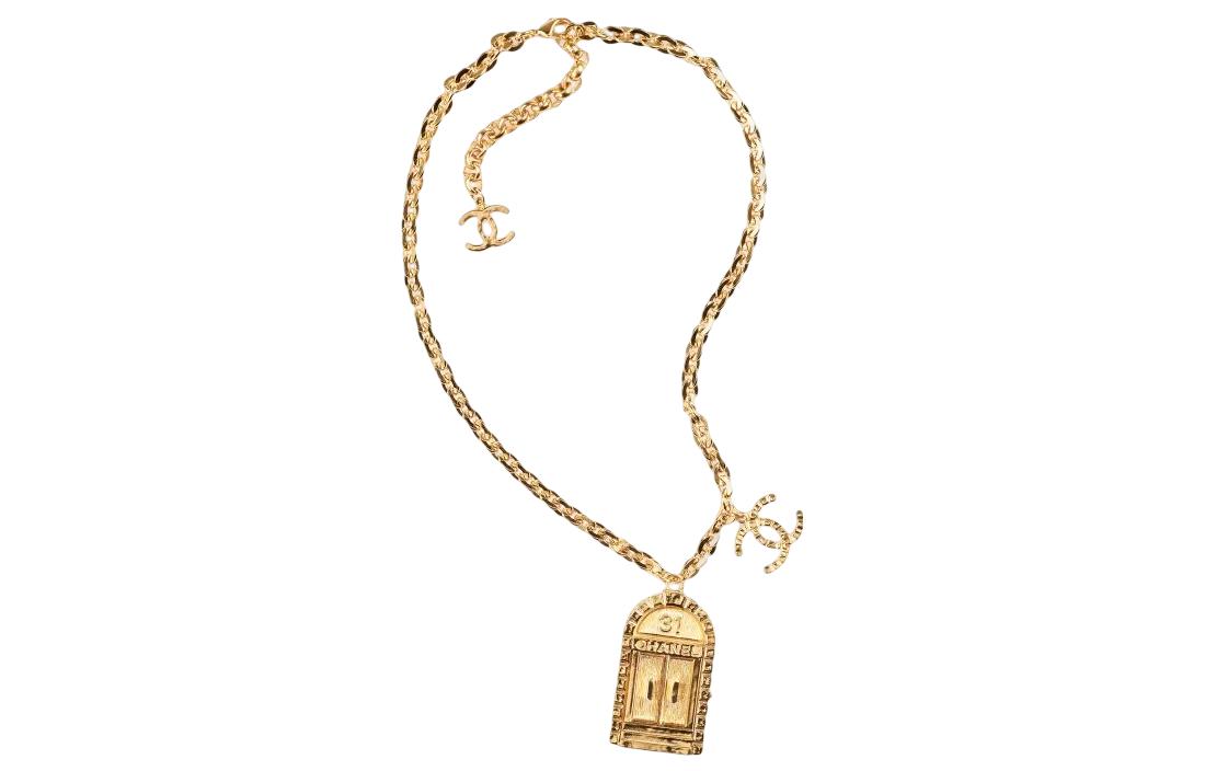 CHANEL Necklaces Women's Gold
