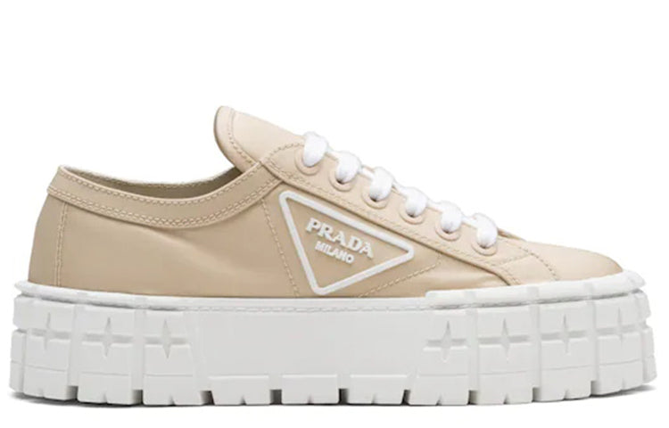 PRADA Women's Gabardine Wheel Platform 'Light Brown'