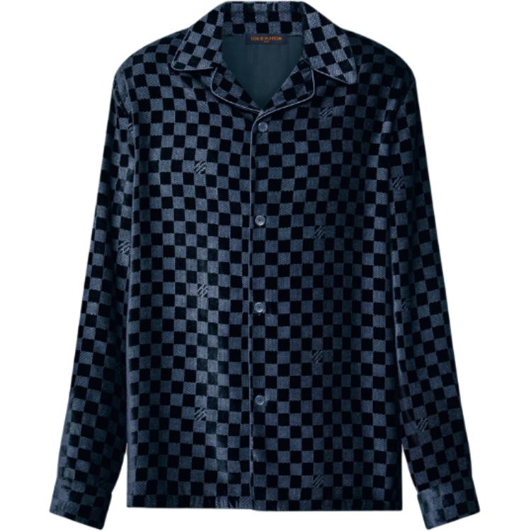 LOUIS VUITTON Silk-Blend VeLOUIS VUITTONet Long-Sleeved Evening Overshirt