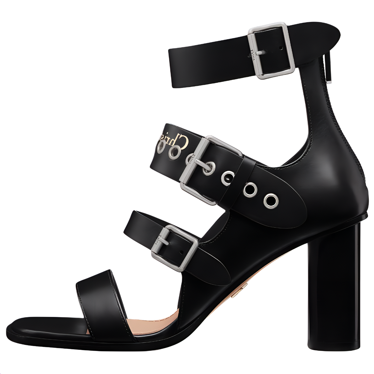DIOR 2025 Early Spring Collection Strap Sandals 8cm Women's Black