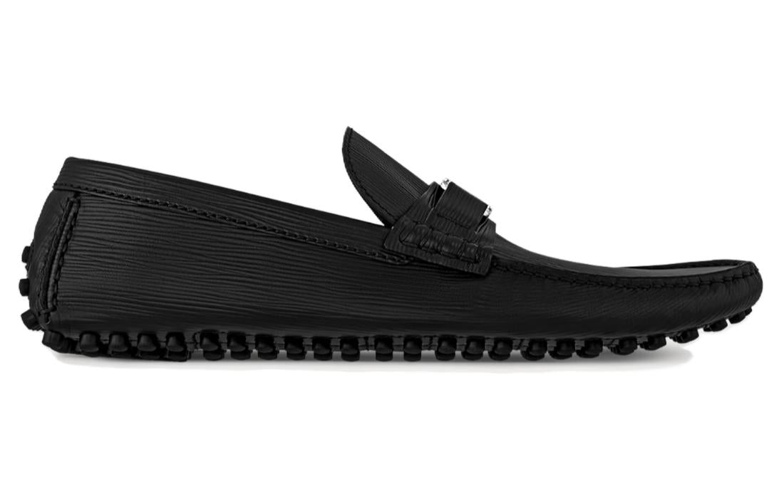 LOUIS VUITTON Hockenheim Gommino Loafers Men's Black