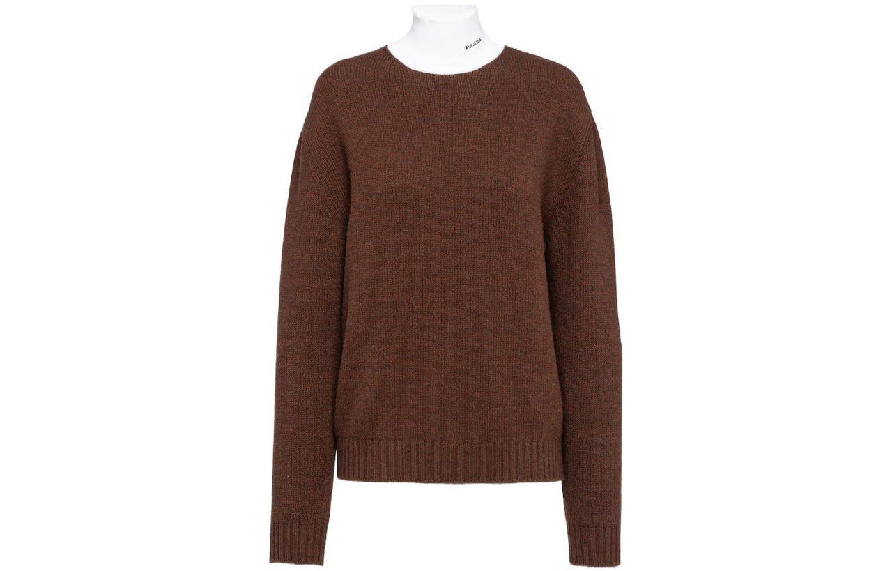 PRADA FW22 Sweater Women's Coffee Brown