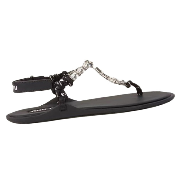 MIU MIU Strap Sandals Women's Black