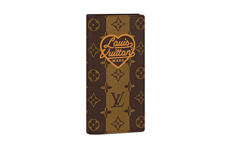 LOUIS VUITTON X Nigo Brazza Wallet Monogram Stripes Brown