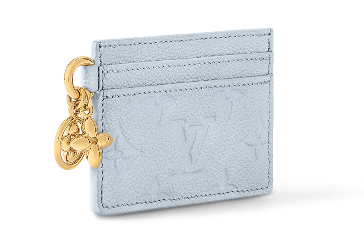 LOUIS VUITTON CHARMS Leather Card Holder Women's Blue