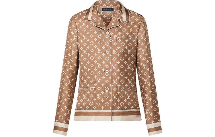 LOUIS VUITTON Pajama Top Women's Coffee