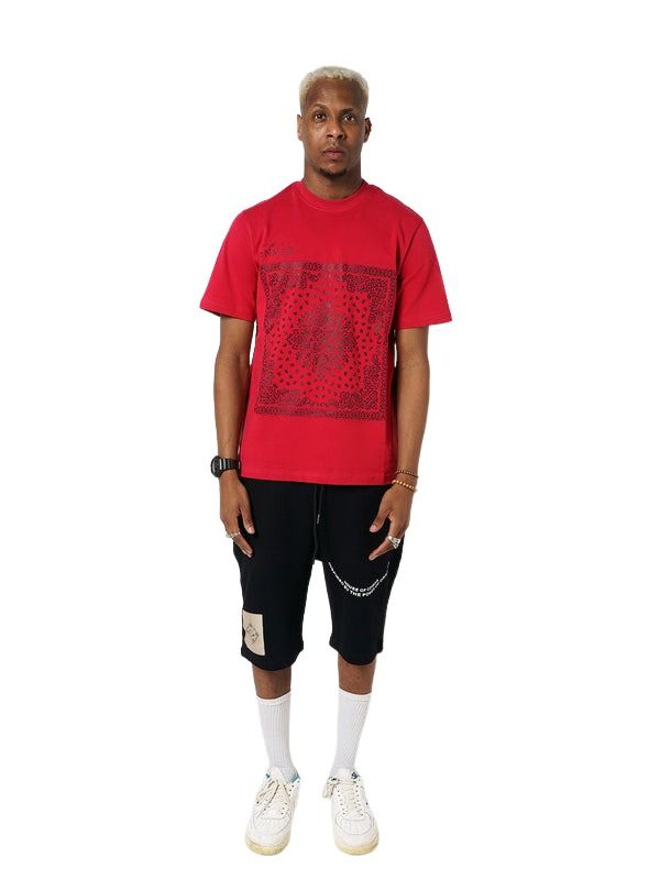 House of Cenmar Cenmar Carpet Printed T-Shirt 'Deep Red' HOC-RCT