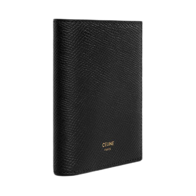 CELINE Grained Calfskin Wallet Women's Black