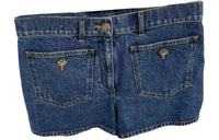 CHANEL Denim Shorts Women's Blue