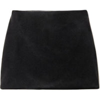 MIU MIU Stretch Velvet Mini Skirt 'Black'