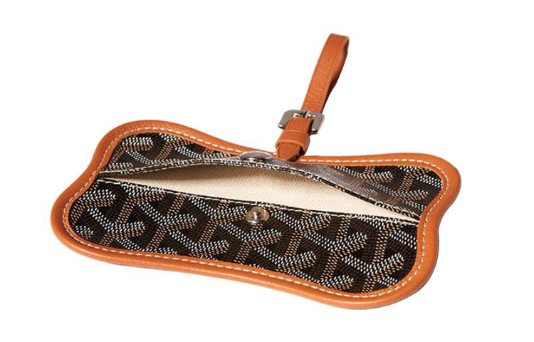GOYARD Chien Gris Canvas With Leather Pet Bag Merch Unisex Black/Brown