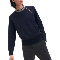 HERMES FW24 Cashmere Sweater Men's Marine Blue