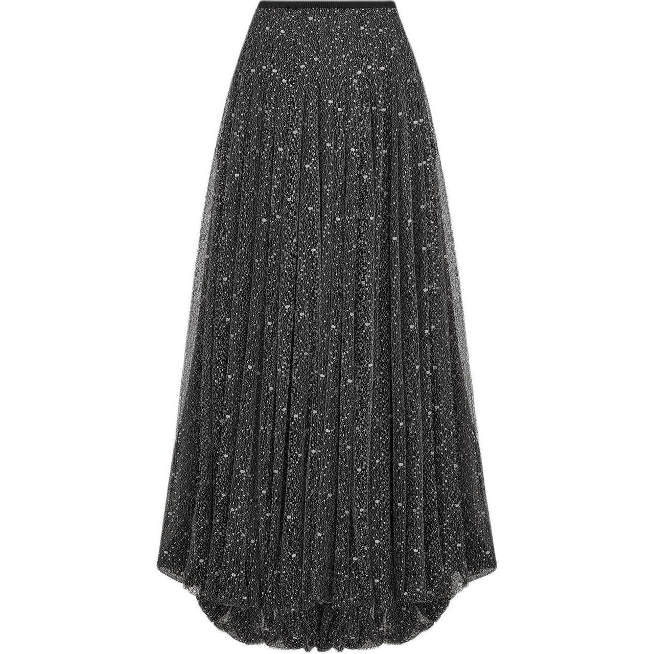 DIOR Long Flared Skirt Casual Long Skirts Women's Black