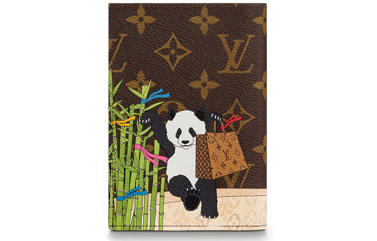 LOUIS VUITTON Passport Cover Monogram Vivienne Myosotis Blue