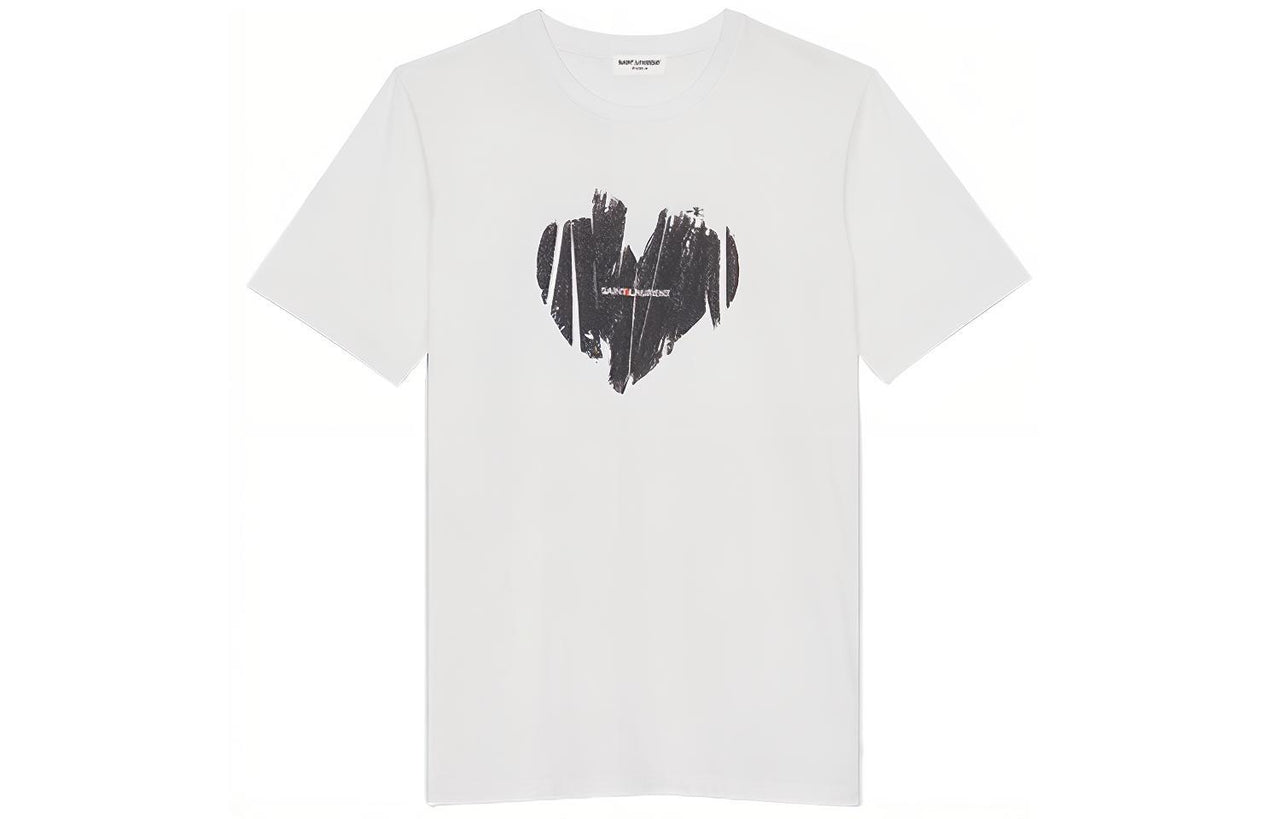 SAINT LAURENT Logo Printed Crewneck T Shirt