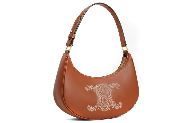 CELINE AVATriomphe Calfskin Shoulder Bag Handbag Shoulder Bag Women's Brown