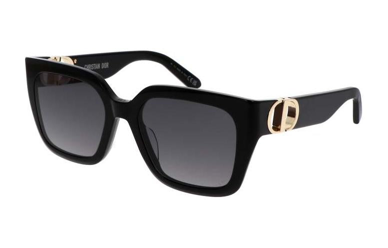 DIOR Irregular Shape Sunglasses Women's Black